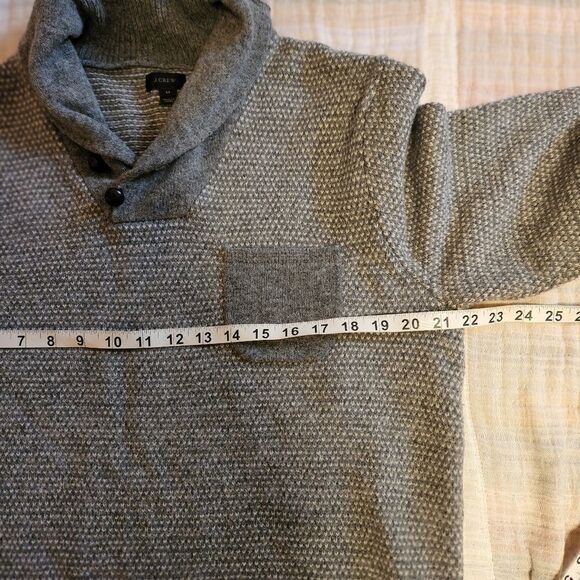 NWOT, J.Crew lambswool shawl collar sweater - Picture 4 of 9